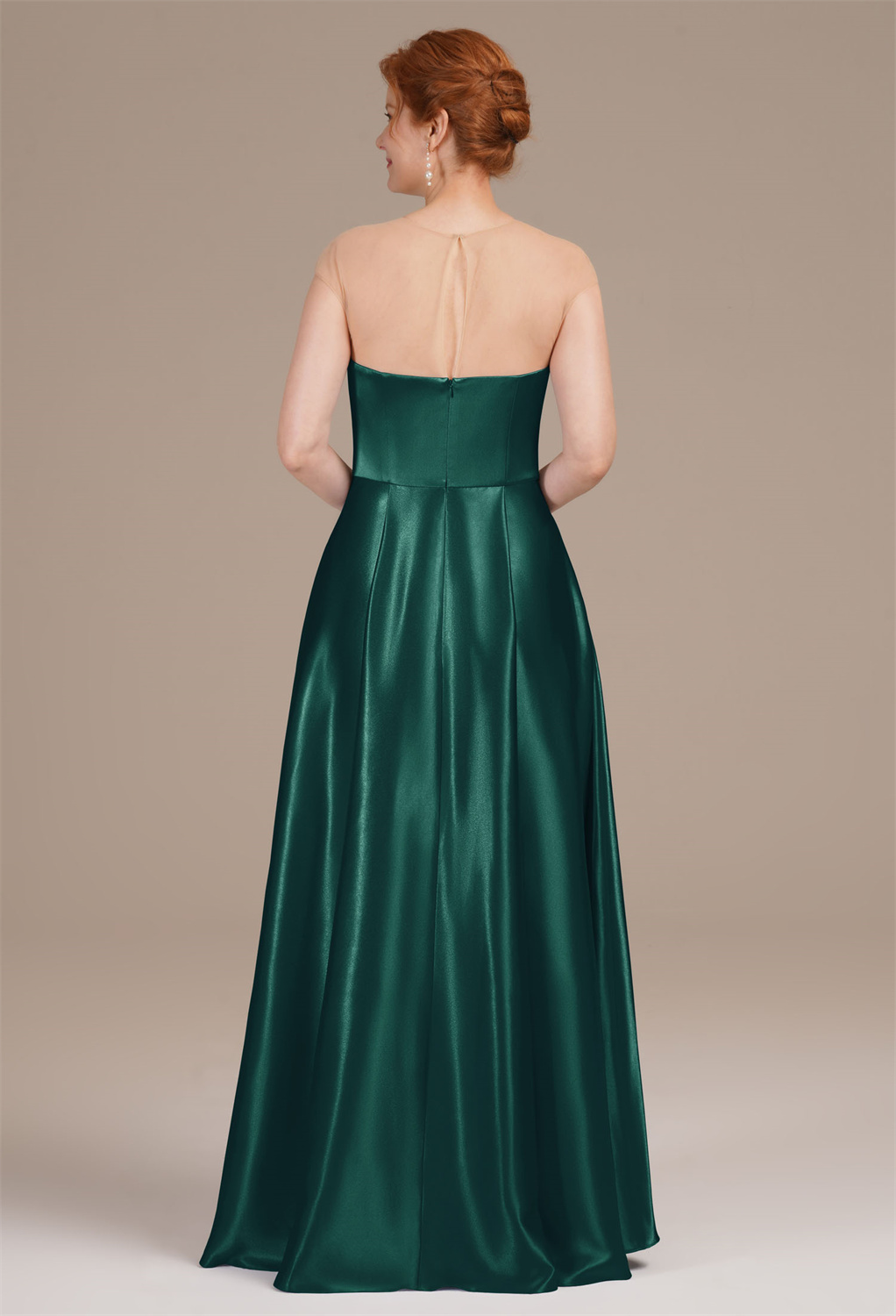 AW Theodosia Hunter Green  Spring Mother of The Bride Dresses
